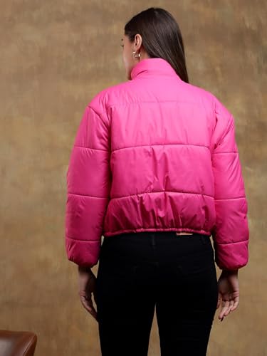 Image of KOTTY Women's Cozy, Durable, and Effortlessly Chic Winter Puffer Jacket(Pink,XL)