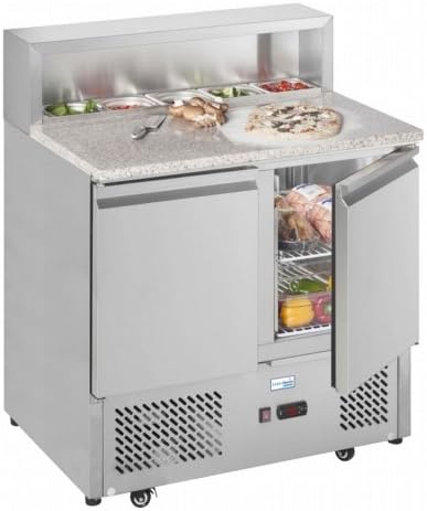 Interlevin EPI900 Counters, Saladettes and Pizza Prep Chilled Storage with Stainless Steel 1130(H)x900(W)x700(D) 300 Litre 1 Per door Shelves -2 Year Parts Warranty Included