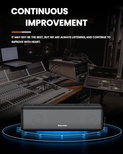 Image of Raymate Bluetooth Speakers, HiFi Stereo Sound with DSP, 30W IPX7 Waterproof Speaker Wireless Bluetooth-V5.0, 1000mins Playtime, Portable Speaker for Home, Outdoor, Party