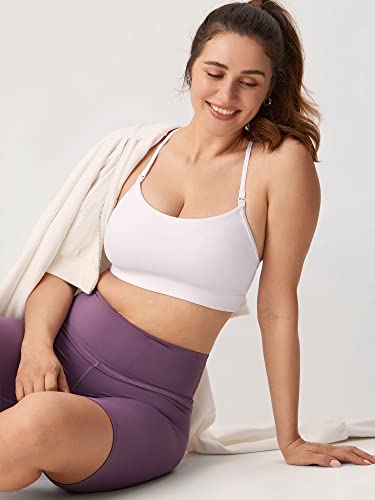 Image of MOMANDA Yoga Nursing Bras for Breastfeeding Fixed Y Back Soft Support Nursing Sports Maternity Bra