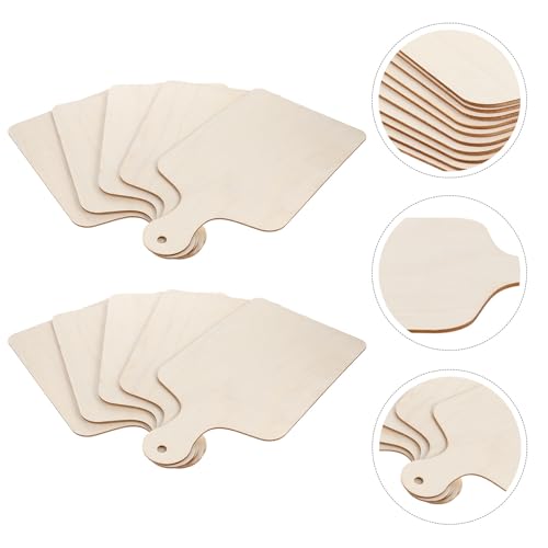 Tablas de cortar de madera Toddmomy: lote de 10 piezas rectangulares con mango 8