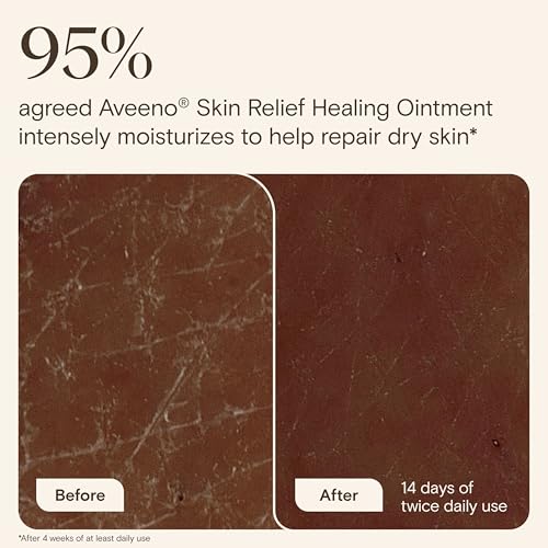 Image of Aveeno Skin Relief Healing Ointment, Repair & Protect Extra Dry, Cracked Skin, Glycerin Protectant with Triple Oat & Shea Butter, Fragrance-Free & Non-Greasy Feel, Travel Size, 2.0 oz (Pack of 3)