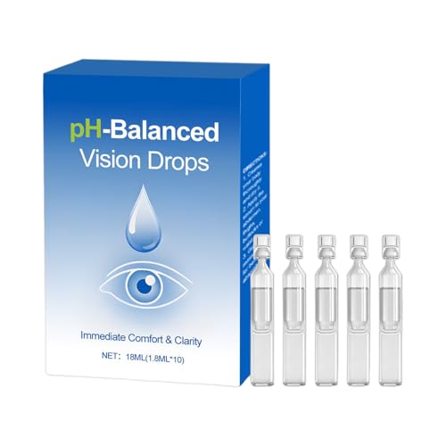 Augentropfen, 10 Stück Kühllösung, feuchtigkeitsspendende Tropfen, beruhigende Formel mit schneller Linderung, Augenpflegeprodukt für Heimarbeit, Reisen, Studium, Nachtlesen, lange Meetings im Freien