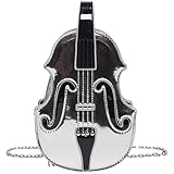 Design unique – Forme de violon tendance avec poignée en cuir, élégant tendance. Fermeture éclair pratique.