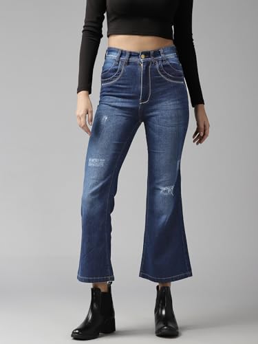Image of GUTI Womens High Rise Crop Length Jeans()