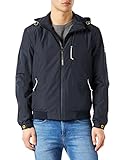Sprtiver Blouson aus 2-layer Polyestertaft mit abnehmbarer Kapuze und wasserdicht