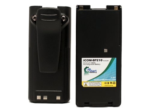 2X Two-Way Radios Battery with Clip for BP-210, Icom IC-V8, IC-V82, IC-A6, IC-A24, IC-T3H, IC-A6E, IC-A24E, IC-F3GS, IC-F11, IC-F21, IC-U82, IC-F3GT, IC-F22SR, BP-210N, IC-F12, IC-F22, IC-F31GT