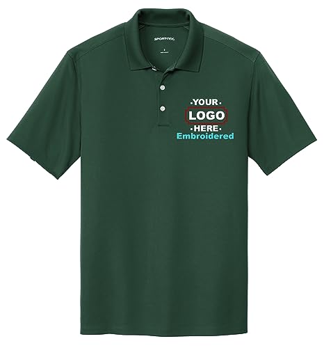 Personalized Polo Shirt with Embroidered Logo and Text, Custom Golf or Work Polo Shirt, Moisture Wicking Fabric, Breathable Material, Ideal for Business, Teams, Uniforms, Gifts4