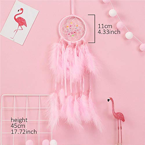 Sweet Heart Dream Catcher rose à plumes pour décorer votre balcon