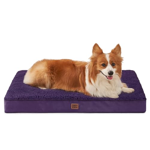 Image of EHEYCIGA Orthopedic Dog Bed Large with Removable Washable Cover, 35x23