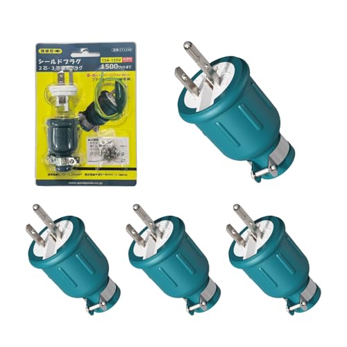 GOODGOODS 4�Z�b�g �h�J�^ 2�c/3�c���p �S���v���O 1500W�܂őΉ� ���O�p �h�J�^�R���Z���g �R���Z���g�v���O ���O�p pse�F��ς� �d���v���O �h���R�l�N�^ �h���v���O �R���Z���g ���X 100v �R�l�N�^ �h���A�_�v�^�[ �R�l�N�^