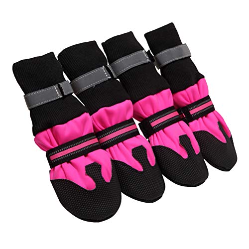 Dog Boots - Pet Dog Warm Shoes Stylish Outdoor Dog Boots Anti-Slip Pet Dog Walking Shoes Comfortable Pet Dog Boots Cool Pet Dog Shoes For Autumn Winter Wearing Rosy Size Xxl #TOP10