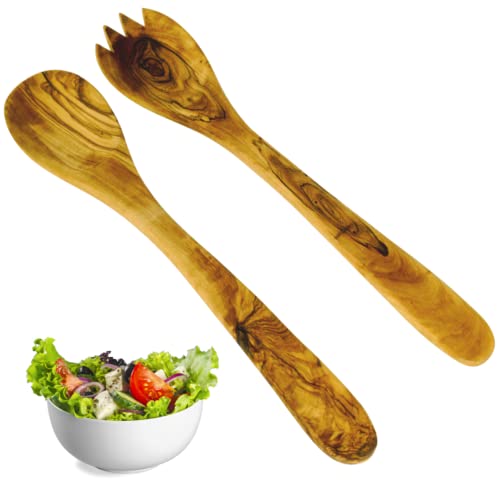 Gartiam - Couverts à Salade en Bois d'olivier - 30 cm Cover