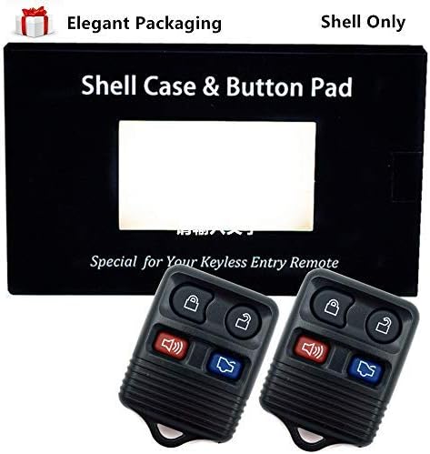 New Ease2U Replacement Keyless Entry Remote Control Case for Ford Lincoln Mazda CWTWB1U212, CWTWB1U345,CWTWB1U331, GQ43VT11T Car Key Fob Shell ONLY(Two Pack)