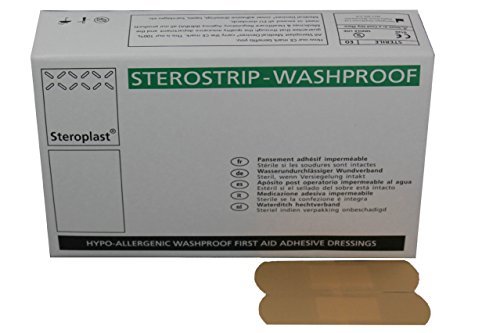 Sterostrip Hypo-allergenic Washproof Plasters, 7.5 x 2.5 cm, Pack of 100