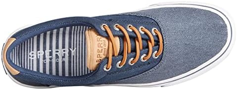 Sperry Men's Striper II CVO Waxy Canvas Sneaker, Navy Tonal, 8 | Image 3