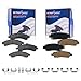 Detroit Axle - FRONT & REAR Ceramic Brake Pads w/Hardware Kit for 04-05 Rainier - [02-05 Trailblazer, Envoy, Bravada] - 03-06 Ascender