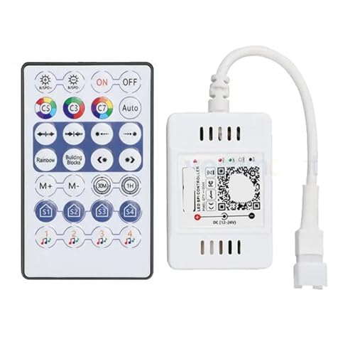 Contrôleur de musique pixel voix ruban LED DC 12V 24V télécommande 28 touches