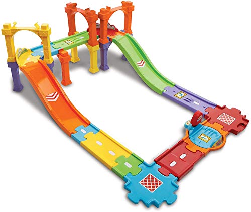 Vtech Baby 80-188204 - TUT TUT Baby Flitzer, Straßen- und Brückenset groß, Mehrfarbig