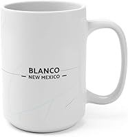 Vista 4 de Blanco, New Mexico NM Map Mug (11 oz)