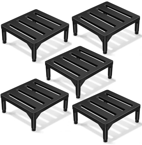 Image of DVI Heavy Duty Black Plant Stand | Pack of 5 | Strong, Durable, Rust-Proof | Supports Up to 200 Kg | Indoor & Outdoor Use | Pot Stand for Big Size Plants | All Weather Resistant Pot Stand