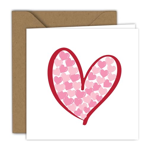 Edition Colibri Tarjeta de San Valentín para él y ella, A6, tarjeta plegable con sobre, tarjeta de amor, aniversario, tarjeta de aniversario, tarjeta de San Valentín, corazón (amor verdadero)