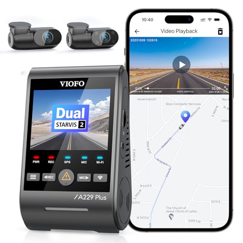 Dashcam voiture 3 objectifs HDR avec capteur Dual Starvis 2 de VIOFO