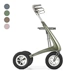 byACRE Carbon Overland/All Terrain Carbon rollator/Big Pneumatic Wheels/Lightweight at only 14.8 lbs/Foldable with seat - Image 2
