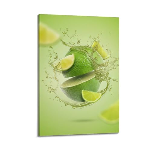 Poster jus de fruits verts tableau mural moderne ZHOUKEG deco 40x60