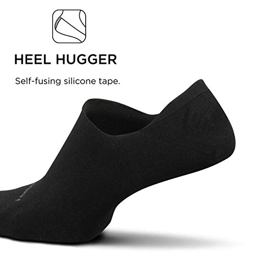 Feetures Everyday Ultra Light Cushion Invisible Sock for Women - Anti-Slip Sock Liner - Black, M (1 Pair)3