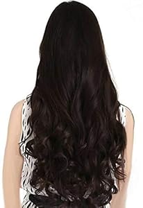 CEUTA Hair Extension|Extension Hair|Curly Hair Wig for Women & Girls | Full Head Curly Wave Clips in on Synthetic Hair Extensions Hairpieces for Women & Girls 24 Inch [NATURAL BROWN]