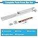 IRONWALLS Panic Bars for Exit Doors, Stainless Steel Commercial Emergency Door Push Bar Panic Exit Device, Panic Door Hardware for 28”-40” Wood Metal Door, Suitable for Hotel, Airport, Apartment