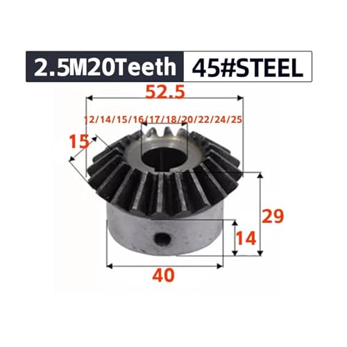 Engrenage conique 20 dents pour motorisation de portail et mécanismes d'atelier - 4