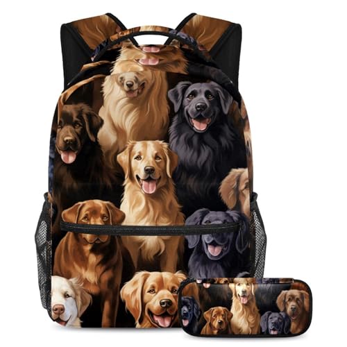 Cartable sac à dos pattes de chiot grand format avec trousse scolaire fille et garçon