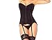 Produktbild Damen Dessous Korsette mit Stäbchen, Schnürung, Strapshalter und String in schwarz Corsage Set L/XL
