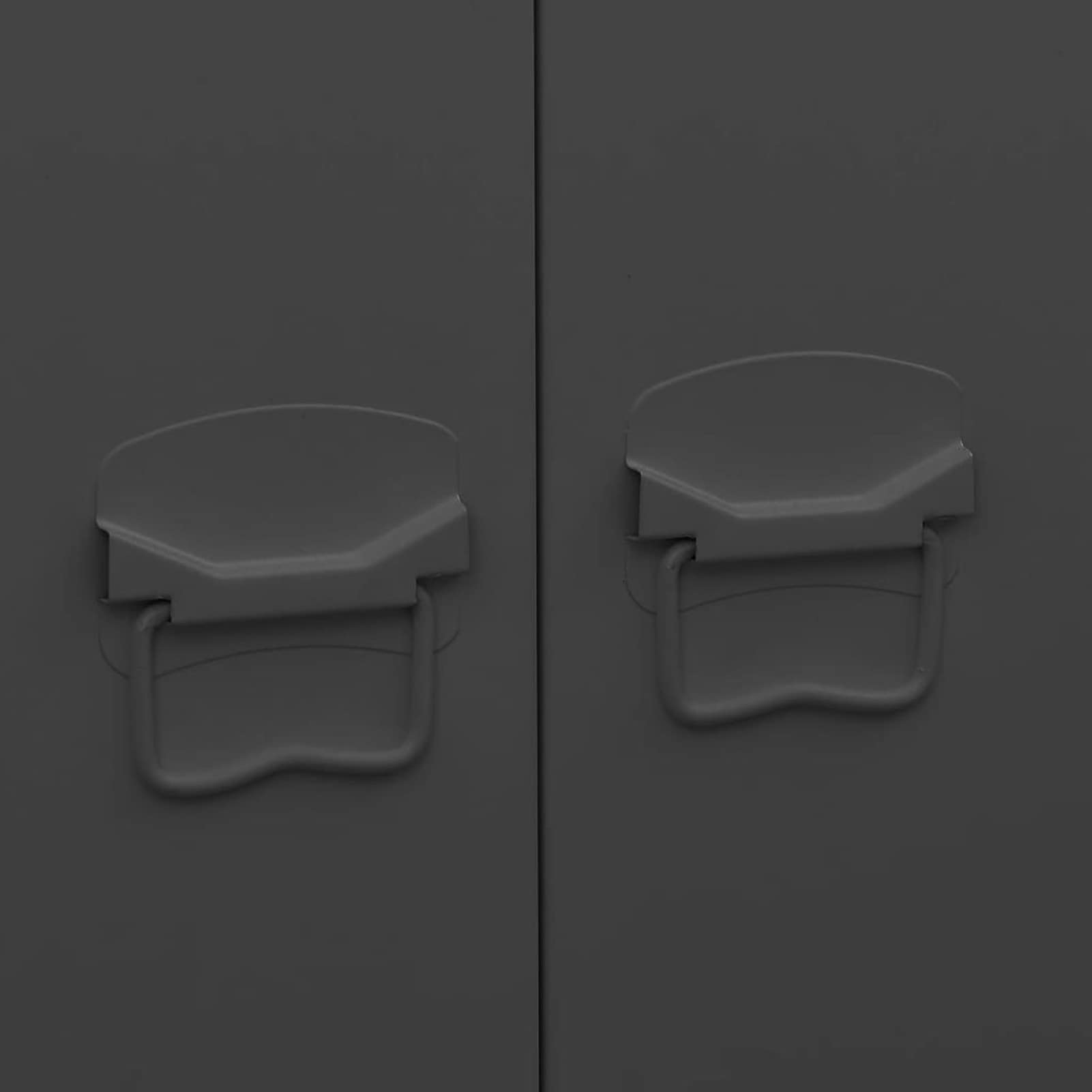 BAZZI Aktenschrank, Büroschrank, Büroschrank, Industrieschrank, schwarz, 90 x 50 x 180 cm aus Metall