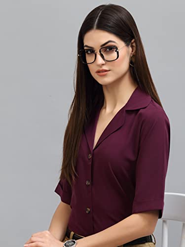 Image of Style Quotient Women Purple Formal Shirt