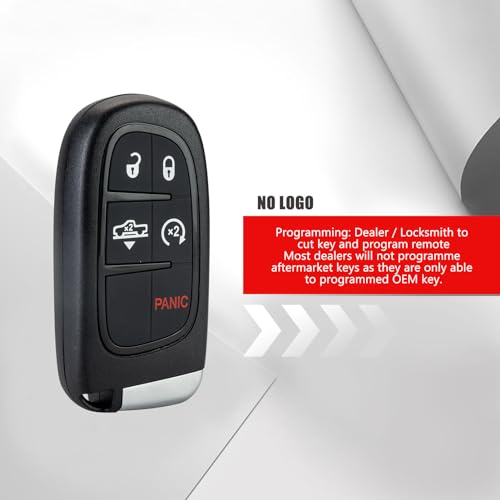 Télécommande Dodge Ram GQ4-54T 5 boutons clé de proximité 433MHz