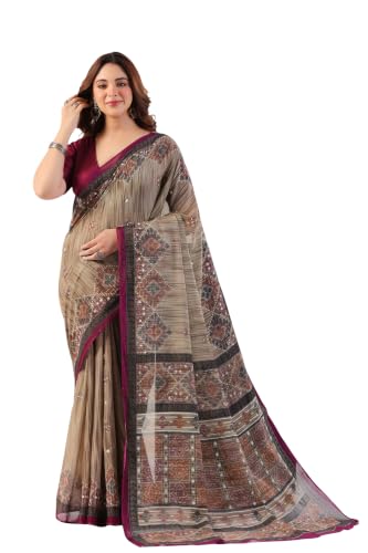 Image of TAMAIRA FASHION Mulmul Pure Cotton Saree For Woman |Office Wear Daily Wear Sarees For Women Without Blouse Piece(Available in 10 Colours)