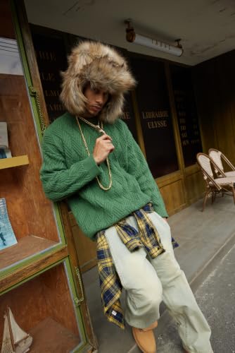 Image of Aelfric Eden Vintage Oversized Sweaters Crewneck Knit Pullover Baggy Loose Casual Cable Sweater 2025 Fall Clothes