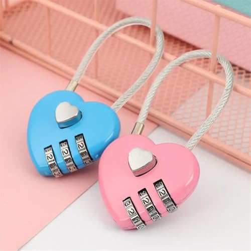 Cadenas en forme de cœur contre le vol de bagage pour valise de voyage