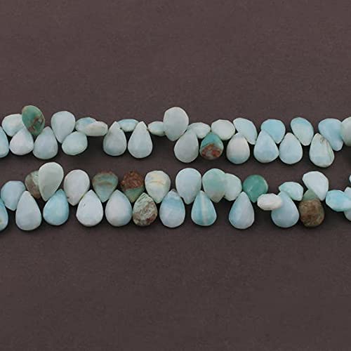 Opale du Pérou en briolettes facettées gouttes 13x10-16x11mm 20cm