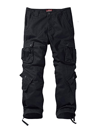 Image of Match Men's Wild Retro Multi-Pockets Utility Casual Cotton Cargo Trousers #3357