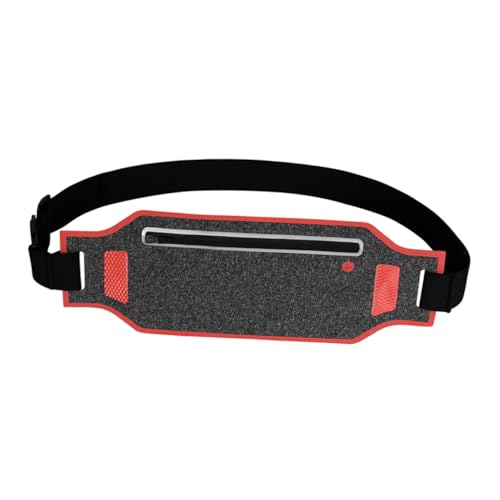 INOOMP スポーツポーチ 超薄型ランニングウエストバッグ 男女兼用 調節可能ベルト付き 防水素材 用ヒップバッグ ジョギング アウトドア対