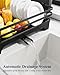 Kitsure Dish Drying Rack - Multi-Functional Dish Rack for Kitchen Counter with Cutlery Holder, Rust-Proof Storage Solution with Rotatable, 15.7