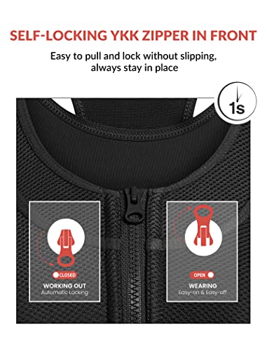 Yvette High Support Sports Bras for Women Double Deck Straps High Impact Mesh Zip Front Sports Bra for Running4