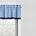 Bacati - Rod Pocket Window Valance Pin Dots Blue/Grey