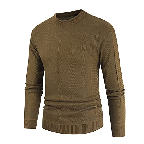 Men's Sweater Fall/Winter Pullovers Crew NeckSolid ColorsCasual Base Long Sleeve Knitwear