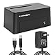 INDMEM SAS to USB 3.0 Adapter, SAS/SATA Hard Drive Reader Enclosure Docking Station for 2.5/3.5 inch HDD SSD with 12V/2A Power Adapter
