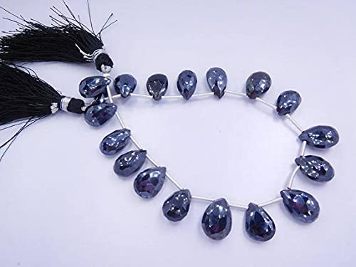 Spinelle noire facettée poire briolette pour créer vos bijoux de soirée élégants